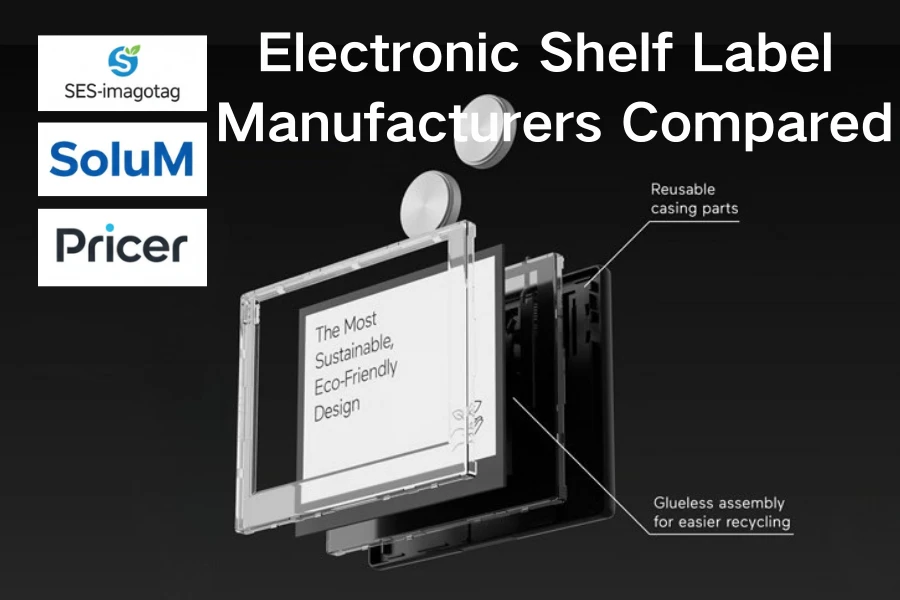 Pengilang Label Rak Elektronik Berbanding: SES-imagotag lwn SoluM lwn Pricer